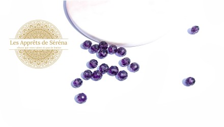 perles 8x6mm violettes