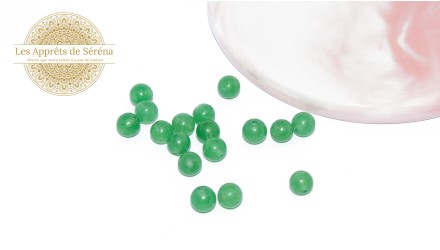 Perles 6mm lisses en aventurine naturelle