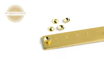 Coupelles pour perles 6mm en acier 304 doré
