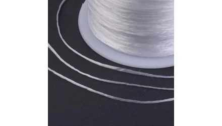 Fil cristal Coréen élastique 0.5mm blanc X 45 mètres