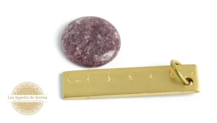 Cabochon en lépidolite naturelle 30mm