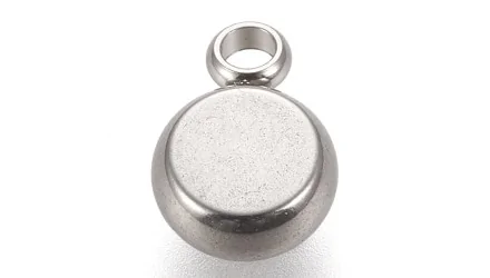 Pendentifs supports cabochon 04mm acier inoxydable argent